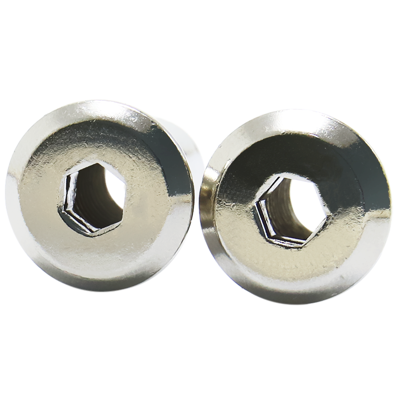 Oem Chinese Factory Nickel Plated Furniture Connection T-Shaped Lock Hexagonal Groove Barrel Nut