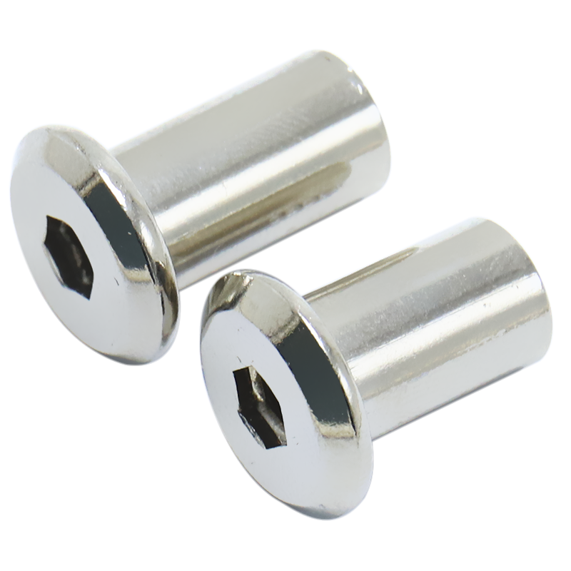 Oem Chinese Factory Nickel Plated Furniture Connection T-Shaped Lock Hexagonal Groove Barrel Nut