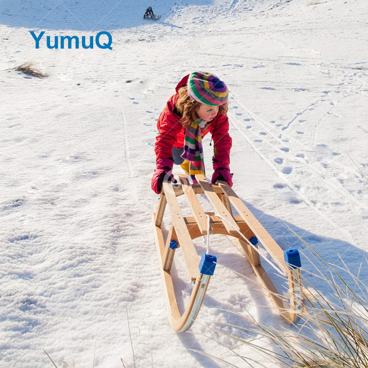 YumuQ Inflated inflatable Kids Dog Kick Snow Scooter Ski Sled Kit Plastic Sledge With Handle