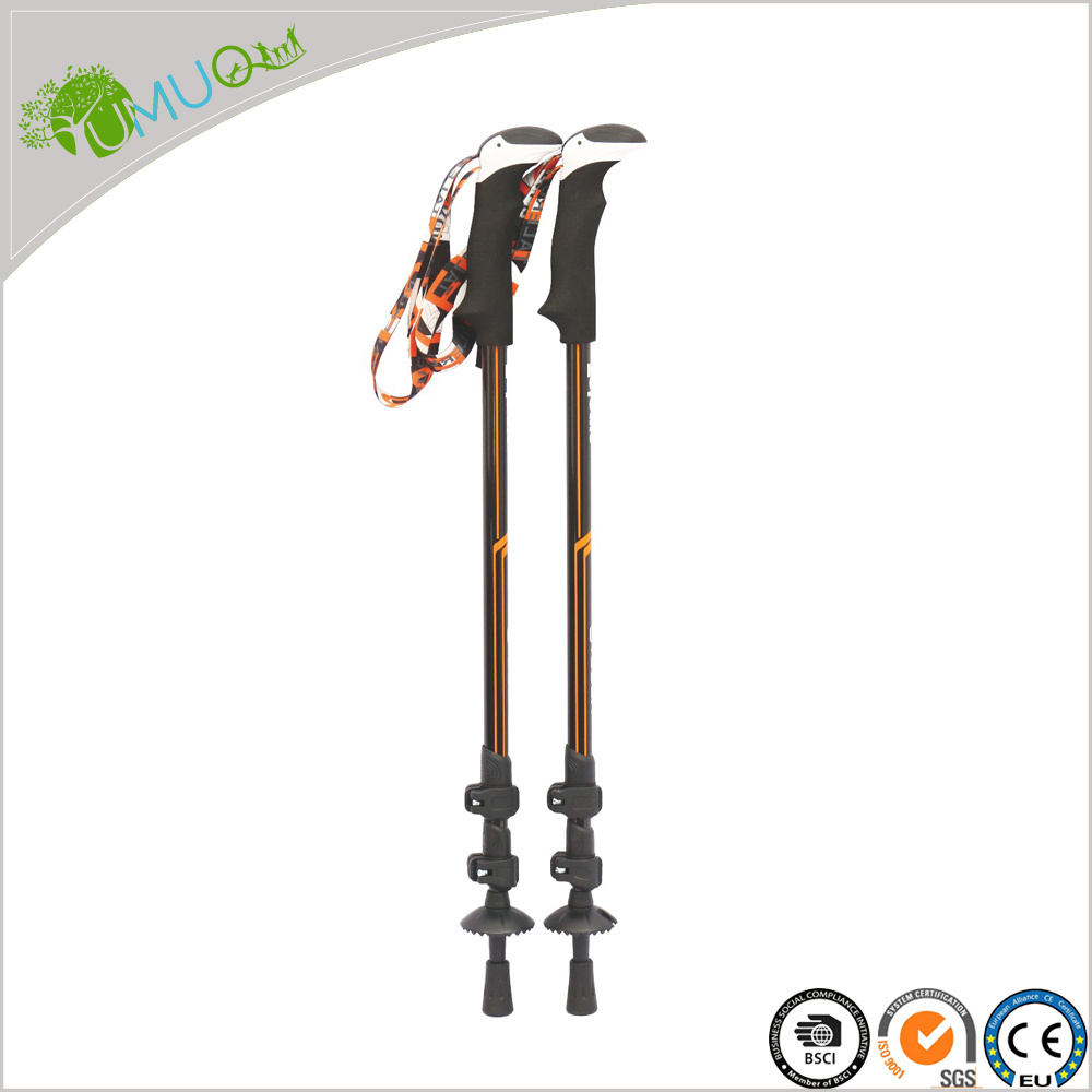 YumuQ Foldable Trekking Pole Nordic Walking Stick-Telescopic Hiking Pole with Flip Lock