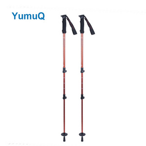 YumuQ 135cm Durable Aluminum 6061 Alloy Hiking Sticks With Quick  Lock System, OEM Hiking Sticks Trekking Poles With Rubber Grip