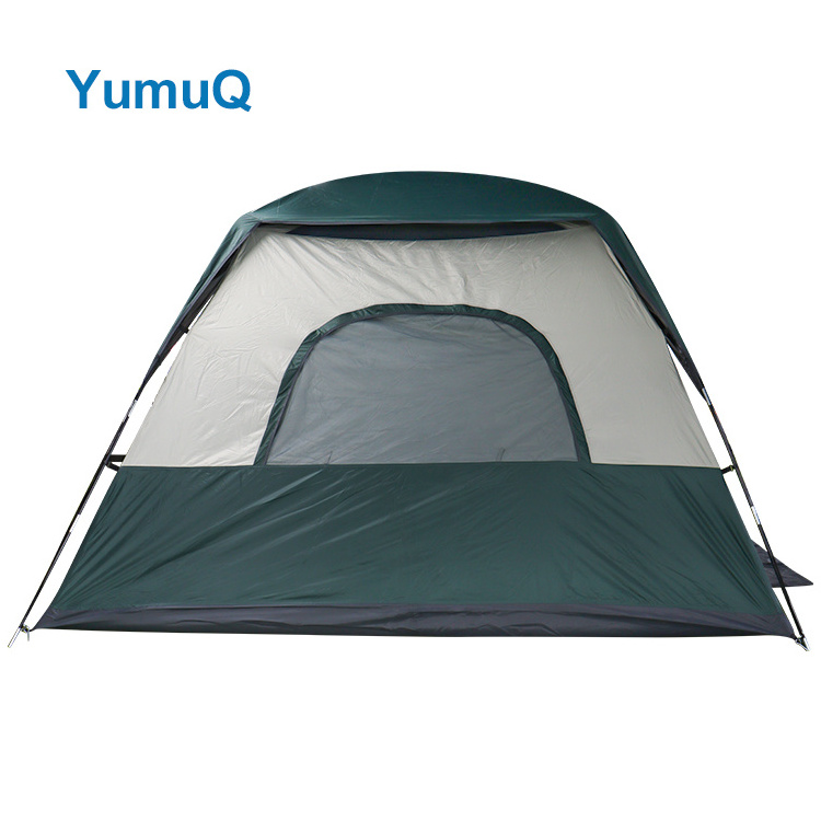 YumuQ 10 12 Person 4 Season Dark Rest Large Outdoor Camping Instant Cabin House Shape Tent With Light