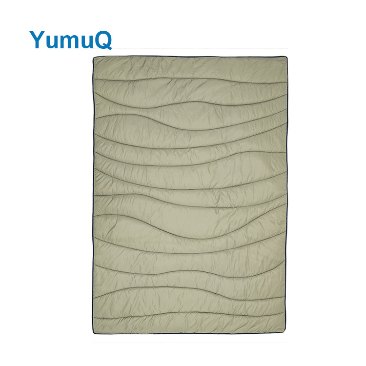 YumuQ 20D Ripstop Nylon DWR Light Wise Owl Camping Blanket For Hammocks With 200 gsm Fiber Cotton Insulation Fill