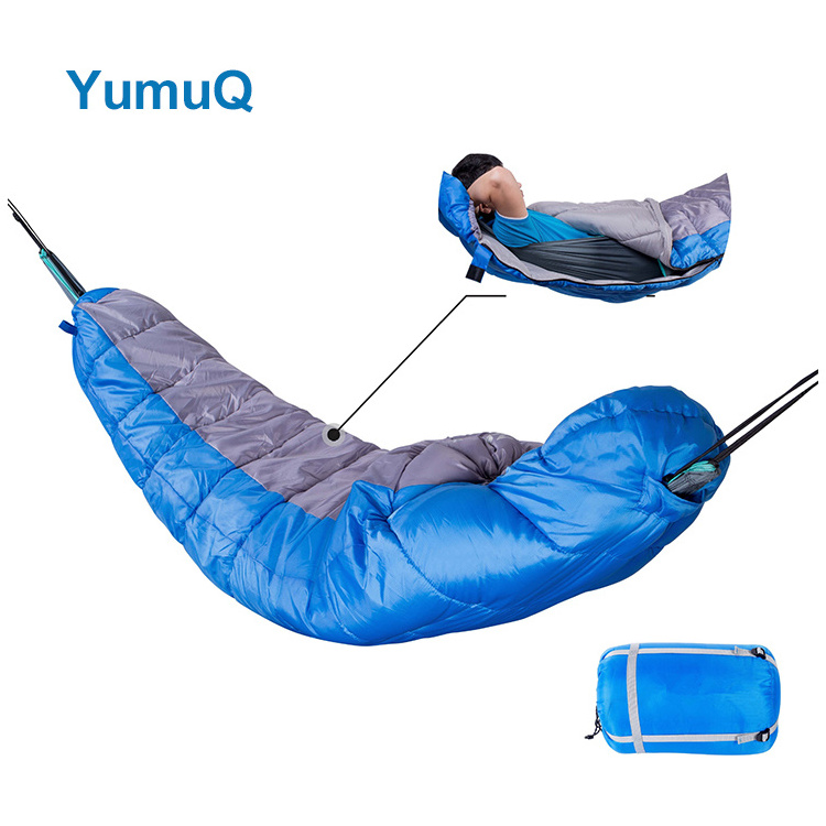 YumuQ Camping Double Hammock Tarp Underquilt Warmer Swing Portable For Winter Cold Weather Hiking