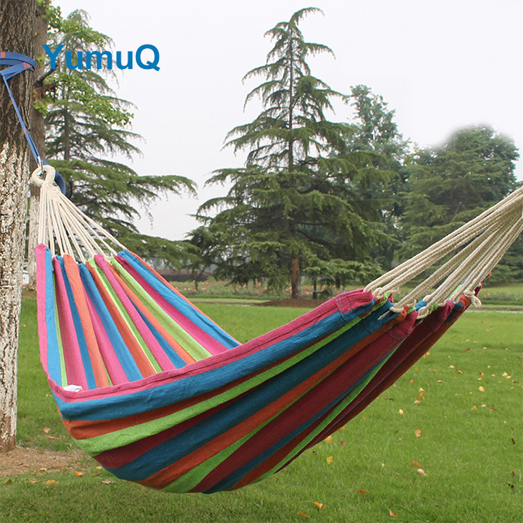 YumuQ Buy 210t Nylon Black Boho Tassels Adult Swing Chair Outdoor Camping Hanging Folding Knit Portable Hammock Bed