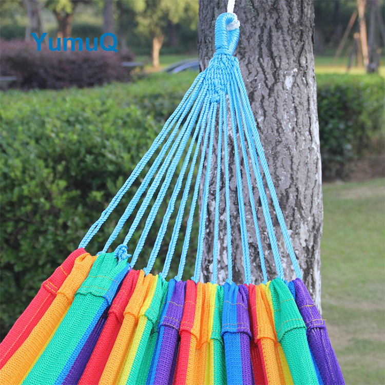 YumuQ Customized Double Person Cheap Portable Foldinge Garden Outdoor Camping Hammock Chair Swing Macrame