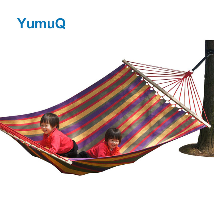 YumuQ Nylon Outdoor And Indoor Portable Hitch Camping Accessories Bed Cotton Double Hanging Hammock Swing