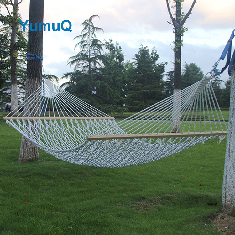 YumuQ Supply Wholesale Price Portable Single And Double Canvas Swing Rope Outdoor Camping Hammock Tree Strap With Stand