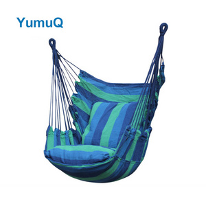 YumuQ 2023 Best Selling 1 Person Indoor 100% Cotton Canvas Portable Camping Hammock Bed Adult Swing Chair