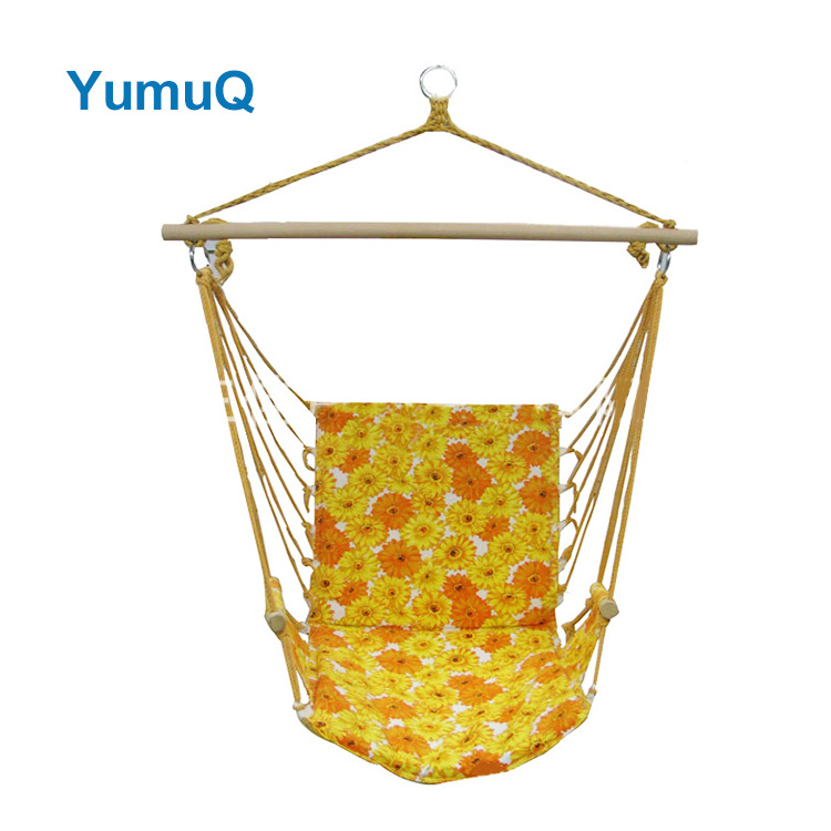 YumuQ Good Quality Outdoor Activity garden large Hanging Cotton Canvas swing rocking Hammock Chair