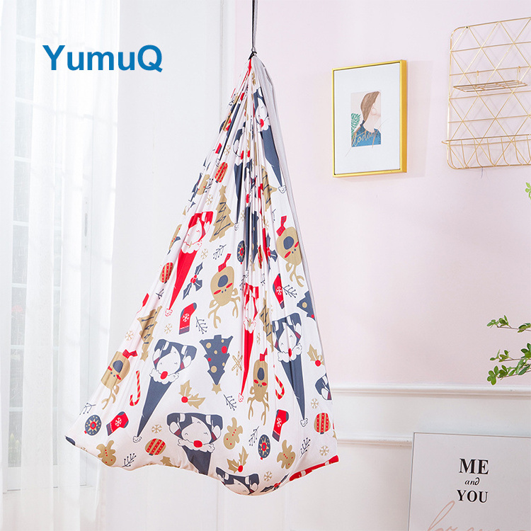 YumuQ Therapy Sensory Anti Gravity Aerial Folding Large Capacity Premium Yoga Swing Triangle Hammock Set For Kids