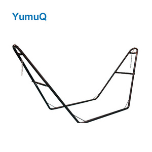 YumuQ Double Folding Hammock Chair With Heavy Duty Metal Steel Hanging And Wood Stand For Sale