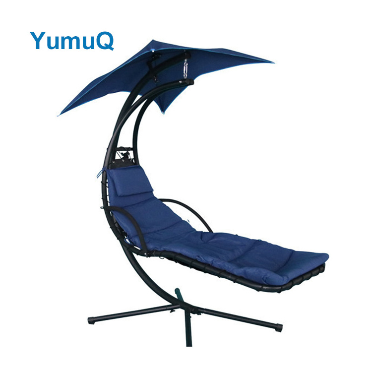 YumuQ Outdoor Patio Ultralight Portable Folding Multiple Lightweight Metal Hammock Chair With Stand Only