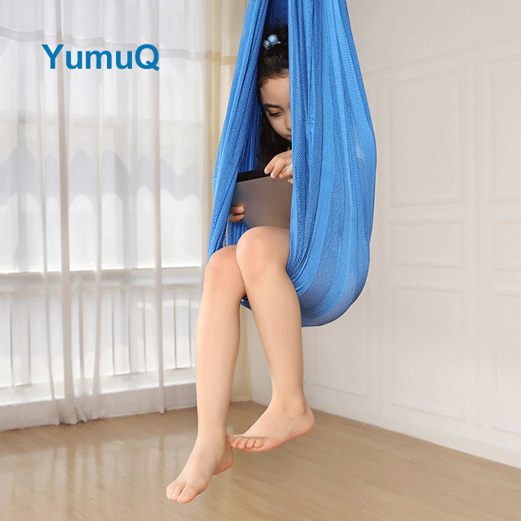 YumuQ Camping Outdoor Aerial Yoga Flying Automatic Baby Swing Chair Parachute Portable Hammock Set For Baby