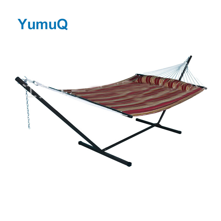 YumuQ 15ft Black Steel Portable Outdoor Steel Air Wave Arc Backpacking Backyard Beach Hammock Stand