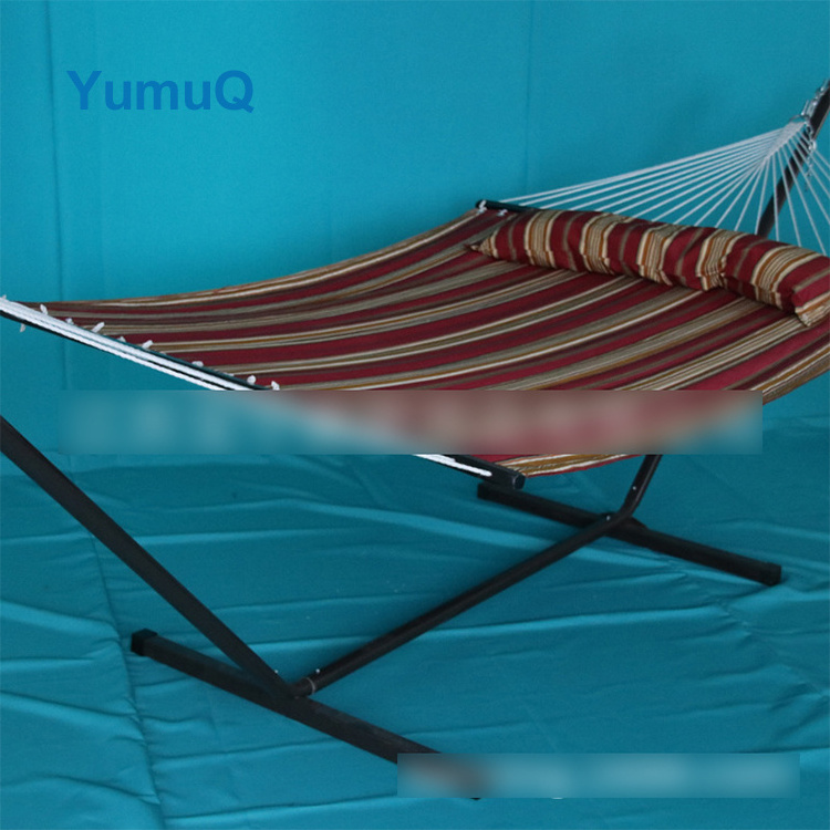 YumuQ 15ft Black Steel Portable Outdoor Steel Air Wave Arc Backpacking Backyard Beach Hammock Stand