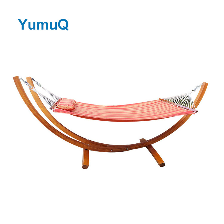 YumuQ Quality Kids Person Single Lightweight Folding Garden Hammock Chair With Sturdy Wooden Stand