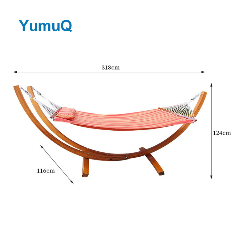 YumuQ Quality Kids Person Single Lightweight Folding Garden Hammock Chair With Sturdy Wooden Stand