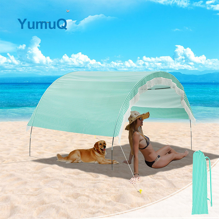 YumuQ 1-2-3 Person 10x10 Camping Waterproof Folding Uv Beach Sun Shade Shelter Canopy Tent Automatic