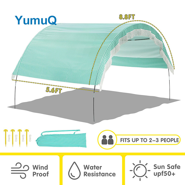 YumuQ 1-2-3 Person 10x10 Camping Waterproof Folding Uv Beach Sun Shade Shelter Canopy Tent Automatic