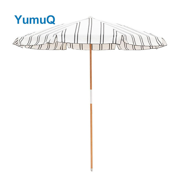 YumuQ Foldable Outdoor Fiberglass Garden Waterproof Rotatable Fringed Beach Fishing Sunshade Umbrella