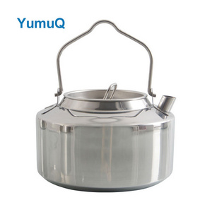 YumuQ Wholesale Promotion Best Small Cordless Stainless Steel Outdoor Camping Tea Water Kettle