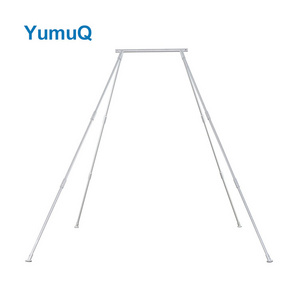 YumuQ Adjustable Height 1-3.4m Aerial Silks Yoga Hammock Frame Portable Swing Metal Stand Fitness