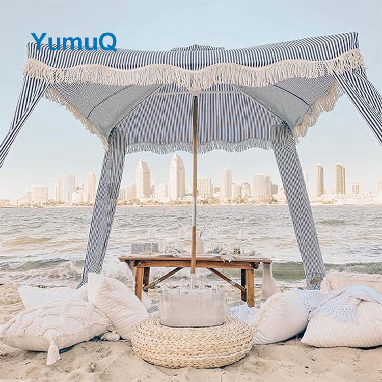 YumuQ Advertising Automatic Instant Portable Camping Aluminum Cool Beach Cabana Canopy Sun Shade Shelte Umbrella