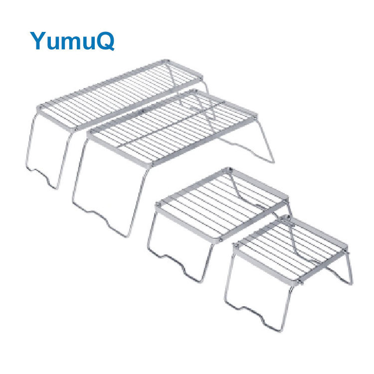 YumuQ Portable Outdoor Camping Height-adjustable Folding Shelf Bracket Pot Pan Kettle Stove Stand