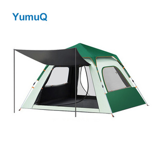 YumuQ 6 8 12 person Outdoor automatic Quick Open Rod Travel sunshade Folding aluminium tent Camping