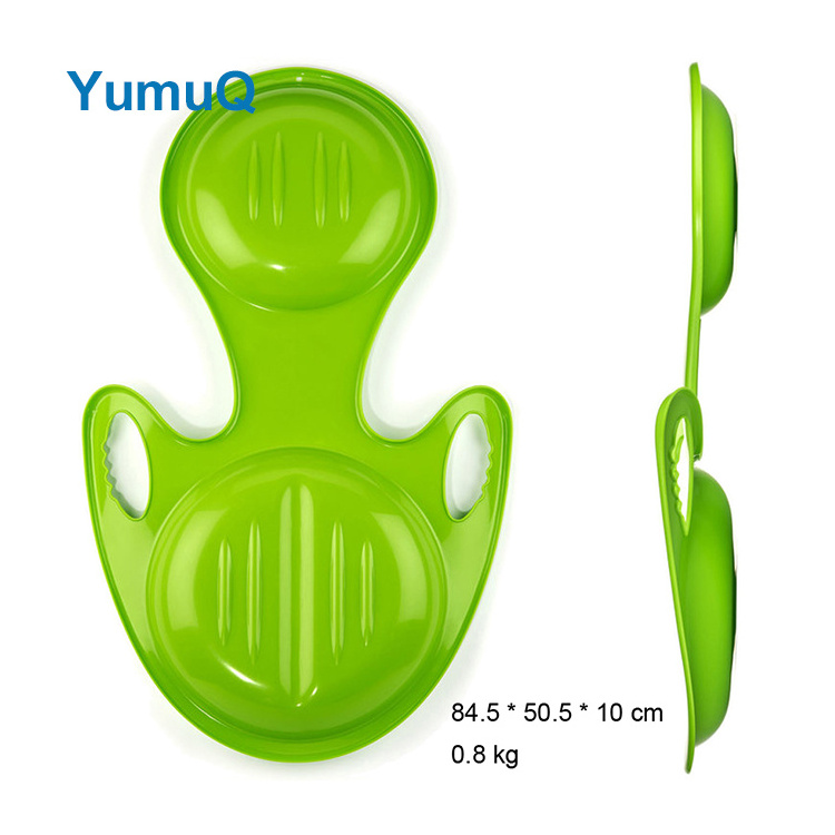 YumuQ Waterproof Pvc Plastic 82cm Sledge Skiing Snow Sled Riding Ski Board Foot Brakes For Kids