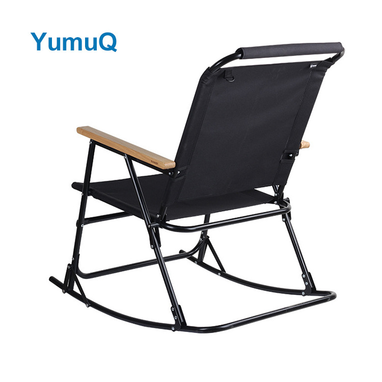 YumuQ New Arrived Foldable Garden Outdoor Folding Camping Rocking Rocker Lounge Arm Chair Portable Ultralight