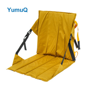 YumuQ Custom Collapsible Folding Camping Backpack Extra Wide Padded Stadium Seat Chair Outdoor