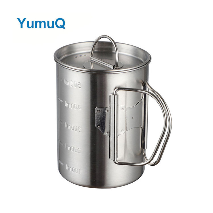 YumuQ Monogrammed Stainless Steel Metal Travel Water Milk Coffee Mug Cup Drinking Cup For Camping