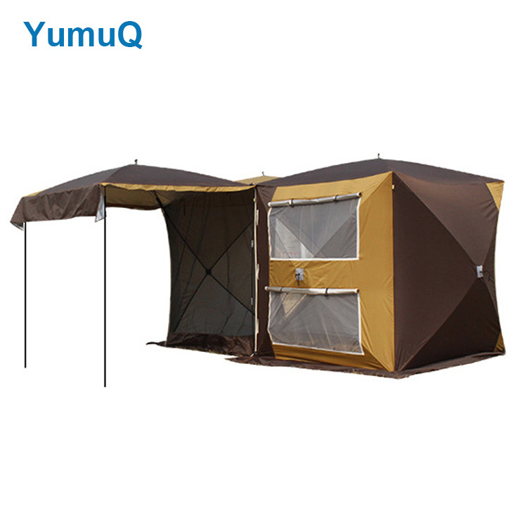 YumuQ Extension Space Outdoor Portable Camping Glamping Gear Suv Car Awning Rear Extension Tent Sun Shelter Tarp