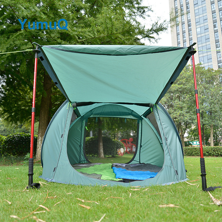 YumuQ 3-4 Person Easy Quick Open Arrival Instant Automatic Pop Up Cabin Outdoor Camping Backpacking Tent