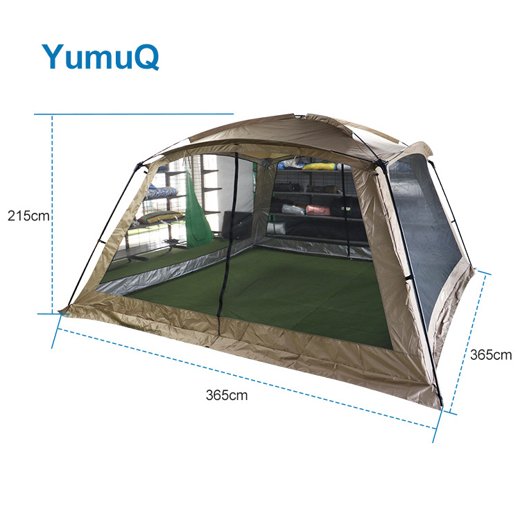 YumuQ 6-8 Person Quick Set Pop Up Desert Gazebo Camping Screen Tent 3x3 House Room Shelter Outdoor