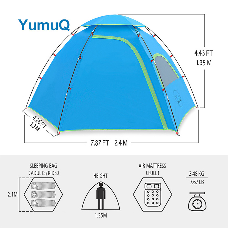 YumuQ High Quality Instant Automatic Outdoor automatic Easy Pop-up Folding Canopy Tents For Camping