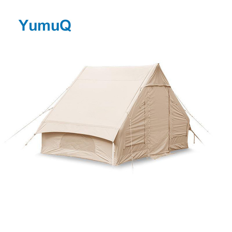 2023 Hot Sale Low Price 2-4 Person 12 Sqm 150d Oxford 2 Bedroom Camping Glamping Air Inflatable Tent