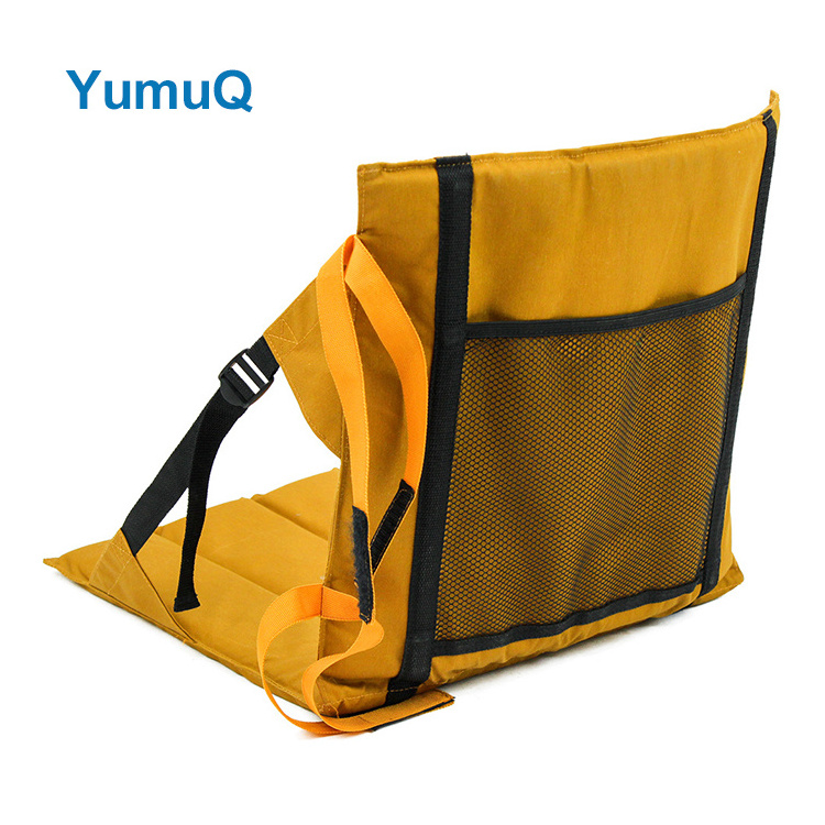 YumuQ Custom Collapsible Folding Camping Backpack Extra Wide Padded Stadium Seat Chair Outdoor