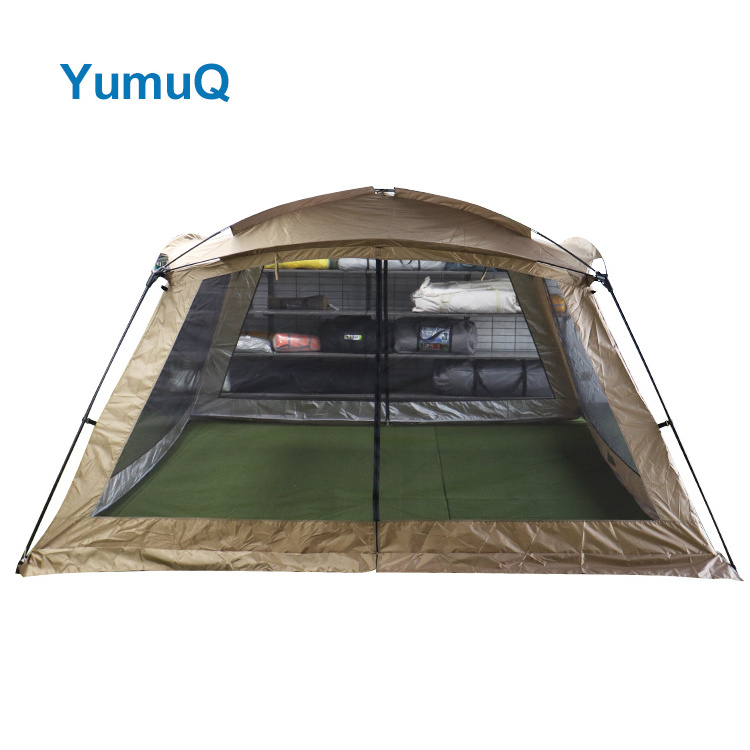 YumuQ 6-8 Person Quick Set Pop Up Desert Gazebo Camping Screen Tent 3x3 House Room Shelter Outdoor