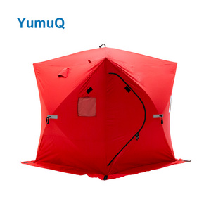 YumuQ 180cm 70" Size Windproof Ice Cube Carp Fishing Tent, Easy Pop Up Ice Fishing Shelter For 2 - 3 Person