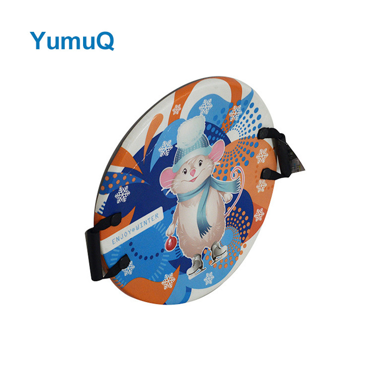 YumuQ 2022 Winter Fun Sport Wolf Float Snowman Hard Bottom Kid Round Adult Foam Snow Ski Sled