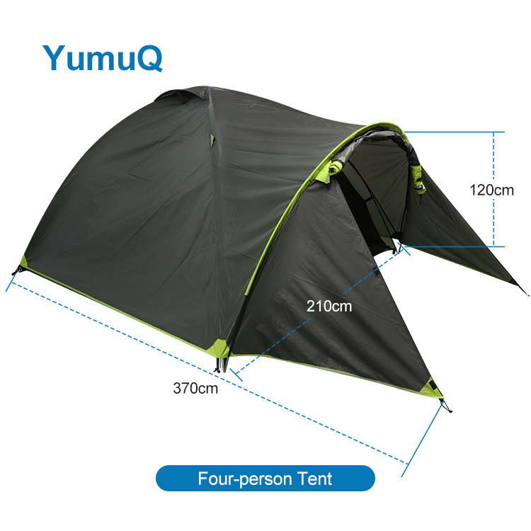 YumuQ Custom 4-8 Person Sun Hot Black Family Big Dome Fun Tunnel Family Outdoor Camping Tent