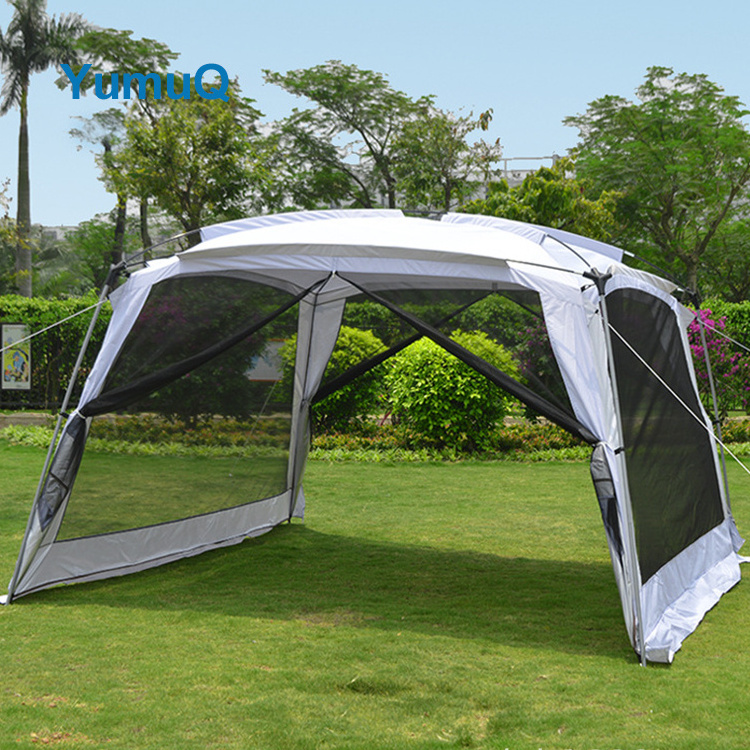 YumuQ Easy Set Up Large Instant Outdoor Hexagonal Screen House Tent For 6-8 Persons Outdoor Camping Garden