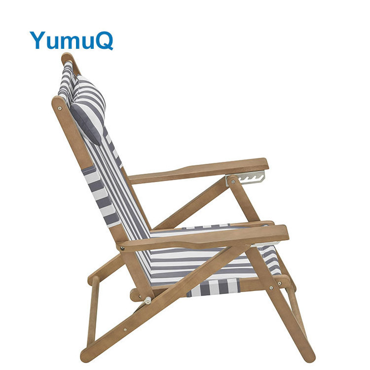 YumuQ Adjustable Aluminium Recliner Folding 5 Position Lounger Backpack Beach Picnic Camping Folding Chair Long