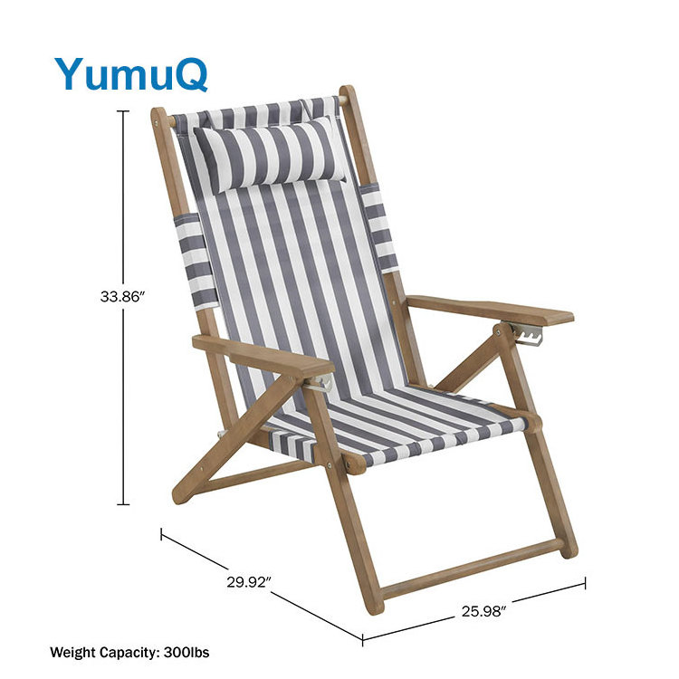 YumuQ Adjustable Aluminium Recliner Folding 5 Position Lounger Backpack Beach Picnic Camping Folding Chair Long