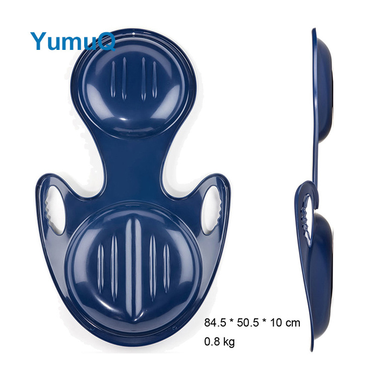 YumuQ Waterproof Pvc Plastic 82cm Sledge Skiing Snow Sled Riding Ski Board Foot Brakes For Kids