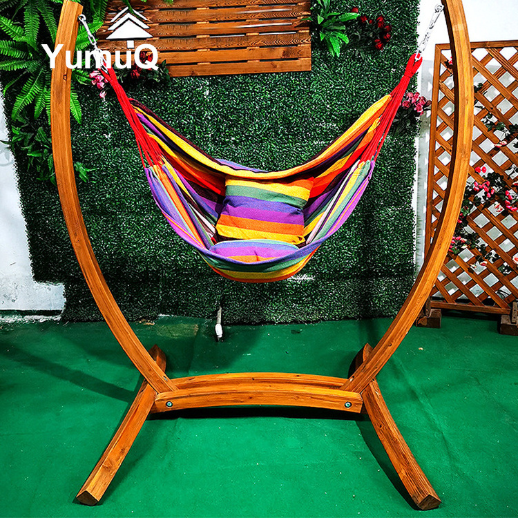 YumuQ New Style Heavy-duty Larch Indoor Multi-functional Hammock And Swing Chair Stand For 2 Man