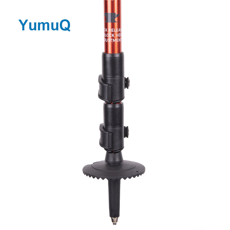 YumuQ 135cm Durable Aluminum 6061 Alloy Hiking Sticks With Quick  Lock System, OEM Hiking Sticks Trekking Poles With Rubber Grip